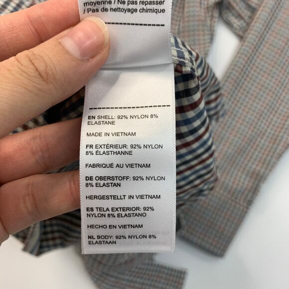 Untuckit Mirassou Dress Shirt Mens M Medium Button Up Multi Gingham Checkered - Picture 9 of 11